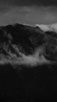 Captivating and Mysterious Mountain Landscape Rendered in Elegant Black and White Styles video