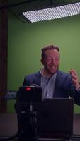 I am a Professional Speaker specializing in Studio Setup with Green Screens for dynamic events video