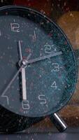 An Artful Abstract Clock Design Featuring a Captivating Data Overlay Element for Analysis video