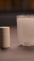 Effervescent Tablets Dissolving in Water Create a Refreshing and Bubbly Experience video