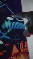 Carrying out a comprehensive analysis of financial data displayed on a digital screen video