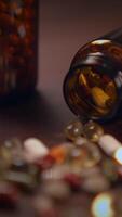 A significant variety of different supplements and nutritional pills have been spilled video