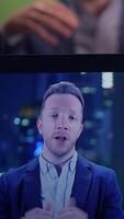 An Expert Professional Speaker Engaging Actively with the Audience in a Modern Context video