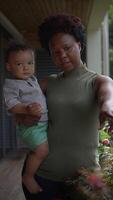 A Mother and Her Child Reveling in the Wonders of Nature in a Tranquil and Serene Setting video