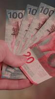 Various Assorted Types of Currency Notes Held in Hand for Future Financial Transactions video