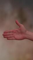 An Elegant Gesture Exhibited by a Human Hand Set Against a Soft and Subtle Background video