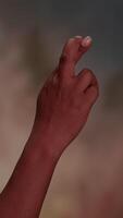 The hand gesture uniquely symbolizes the concepts of peace or unity for everyone involved video