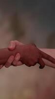 An Outstretched Hand Against a Soft and Gentle Background That Evokes Emotion and Calmness video
