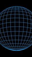 A 3D Grid Globe Representation depicted in a stunning Blue color on a deep Black Background video