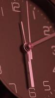 This is a CloseUp of a Stylish Clock Face that Features a Sophisticated Minimalist Design video