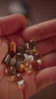 A Handful of Various Types of Dietary Supplements and Pills for Health and Wellness video