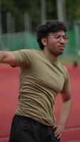 An athlete dedicates hours to rigorous training on the track field to achieve their goals video