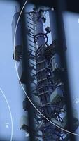 Closeup view of a Telecom Tower equipped with multiple Antennas for communication purposes video