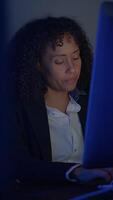 A Focused and Professional Individual Working Late at Night on Important Tasks and Projects video