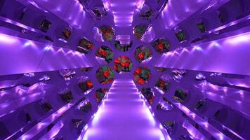 A vibrant kaleidoscope showcasing a stunning array of lights and colors in an abstract design video