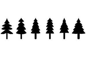 Christmas Tree Illustration Set in Various Styles vector