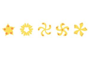 Decorative Botanical Flower Icons vector