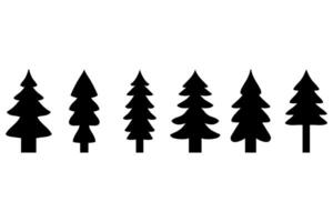 Christmas Tree Illustration Set Graphic Design vector