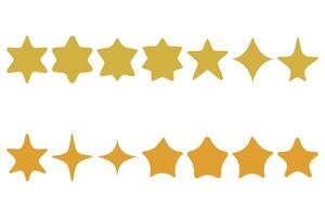 Collection of Star Shapes Icon Set vector