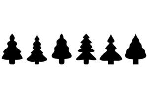 Set of Minimalist Christmas Tree vector