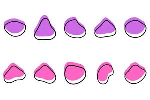 Festive Abstract Blob Shape Set Design vector