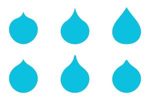 Water Drop Icon Set in Various Styles vector