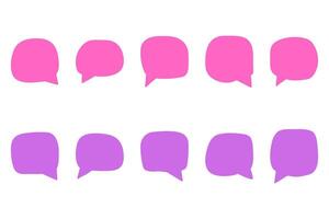 Stylized Speech Bubble Icon Set vector