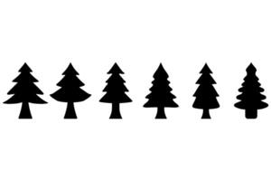 Collection of Christmas Tree Graphic Design vector