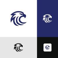 Eagle Head Icon Logo Design Modern Bold Lines Simple Minimalist vector