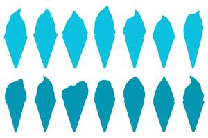 Collection of Ice Cream Cone Illustration vector