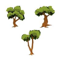 Tree in cartoon style vector