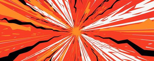 landscape comic style burst background. editable color. three color palette. eps 10 vector