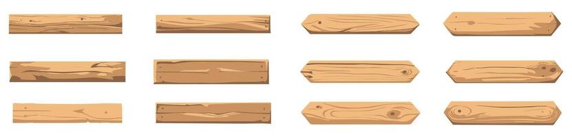 set of bundle illustration of wooden planks. isolated on a white background. eps 10 vector