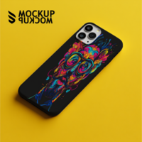 cellphone case mockup can be changed color and image easily psd