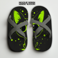 Mockup design sandals with cute crossed straps can be edited psd