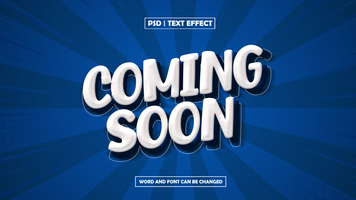 Coming Soon Text Effect, 3D Text Style psd