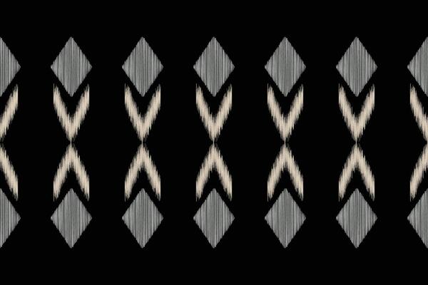 Fabric motif pattern ikat pattern design with black background ikat decoration.