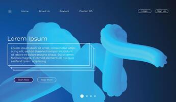Blue Light Abstract fluid wave. Modern poster with gradient 3d flow shape. Innovation background design for landing page. vector