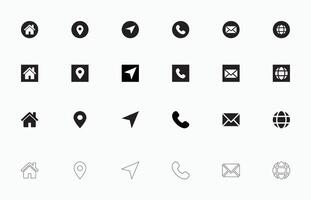 Set of some graphical symbols. Set of icons. vector