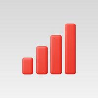3d Realistic Graph chart illustration vector