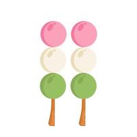 Three Color Dango Cake vector
