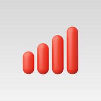 3d Realistic Graph chart illustration vector