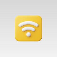 3D Realistic Wireless network icon illustration vector