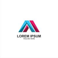 lorem ipsum ma initial icon with creative illutstartion vector