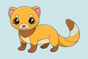 Charming Ferret Art for Graphic Design Ideal for Creative Logos, Illustrations, and Branding Projects vector