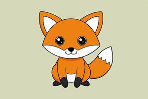 Charming Fox Graphic Design Elements for Illustrations, Logos, and Branding vector
