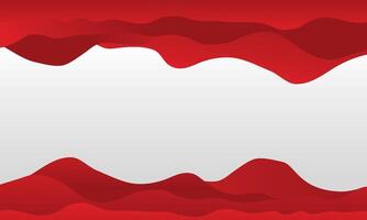 Red wave abstract background. Indonesia Independence day vector