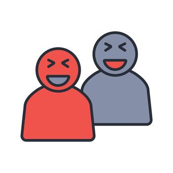 laughter icon. .Editable stroke.linear style sign for use web design,logo.Symbol illustration. vector