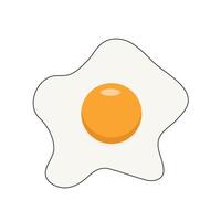 Fried egg isolated on a white background. vector