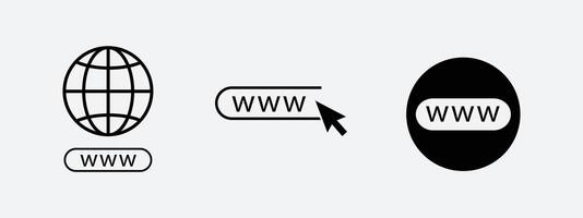 collection of web icons for websites vector